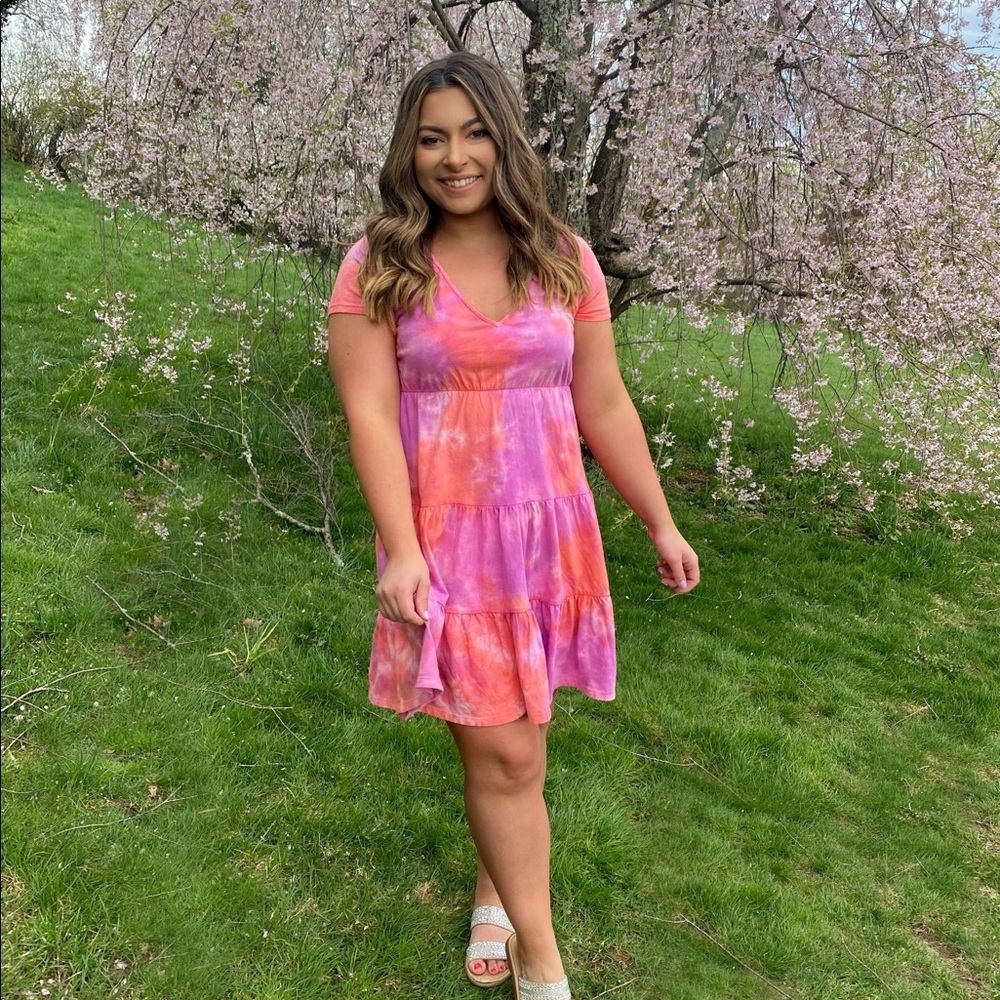 Tie dye babydoll sundress